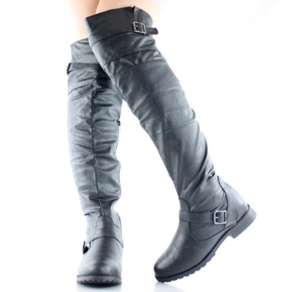 💥 SALE Over The Knee Side Zip Equestrian Boots - Picture 2 of 6